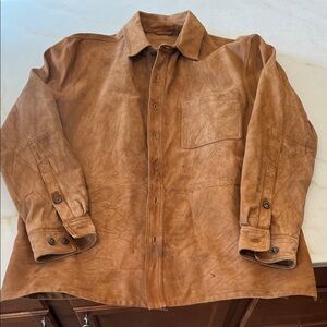 Men's Vintage Orvis Tan Leather Jacket